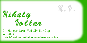 mihaly vollar business card